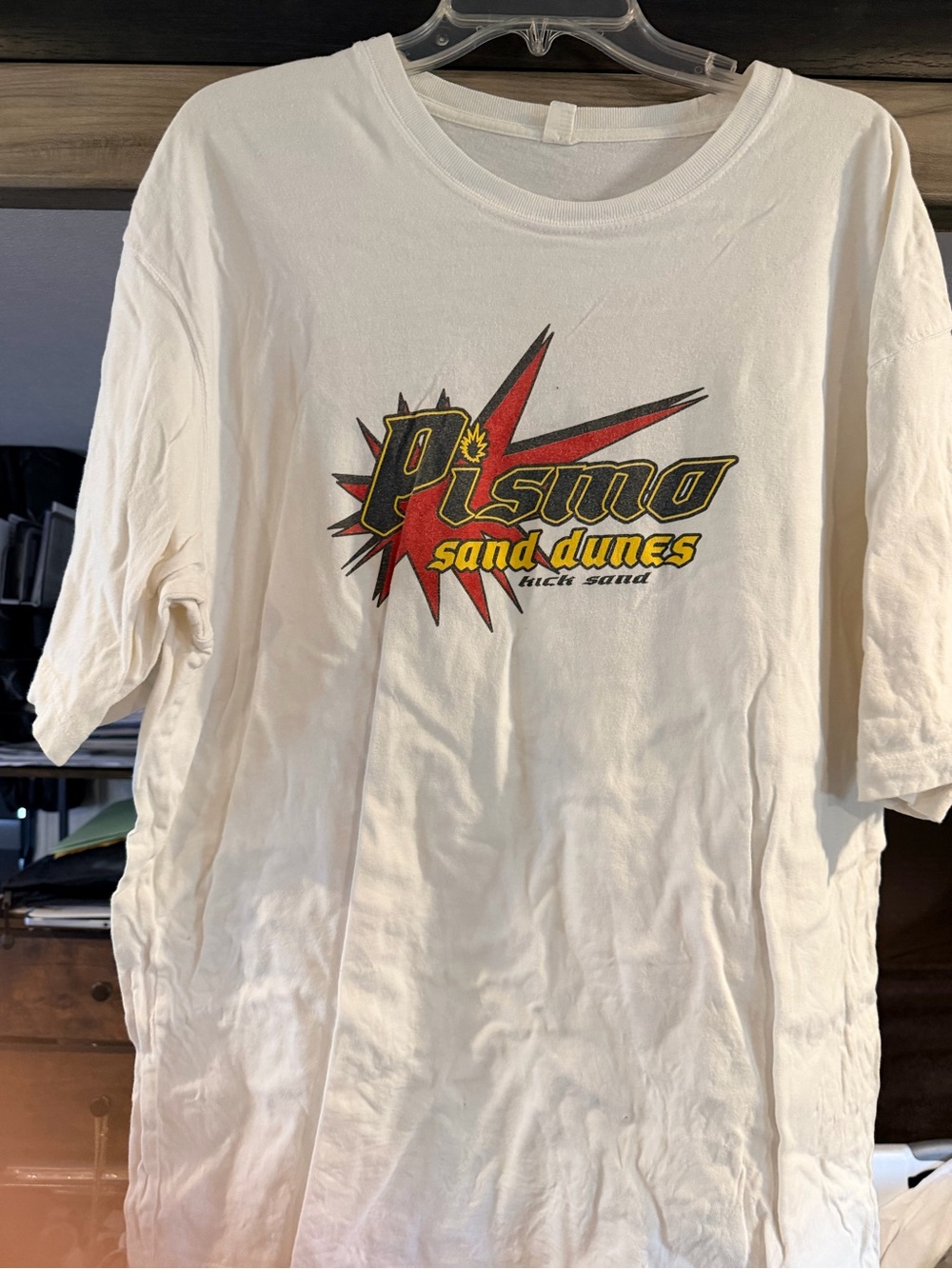 Pismo Sand Dunes Graphic Tee - White with Red & Yellow Logo